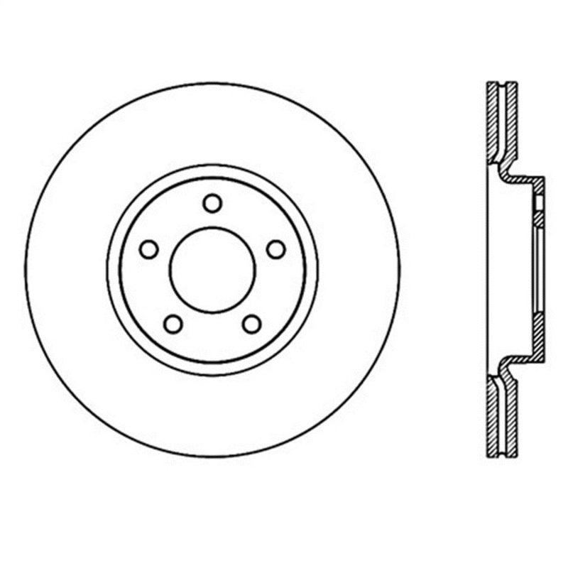 STOPTECH POWER SLOT 07-09 MAZDASPEED3 SLOTTED RIGHT FRONT ROTOR, 126.45078SR - eliteracefab.com