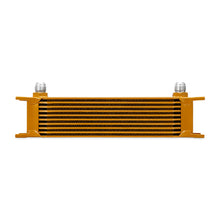 Load image into Gallery viewer, Mishimoto Universal 10 Row Oil Cooler - Gold - eliteracefab.com