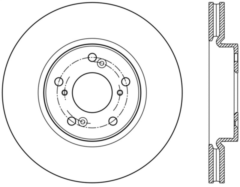 StopTech Slotted & Drilled Sport Brake Rotor Front Left 13 Honda Accord Sport - eliteracefab.com