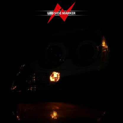 ANZO 2007-2014 Chevy TahOE Crystal Headlight Chrome Amber(OE) - eliteracefab.com