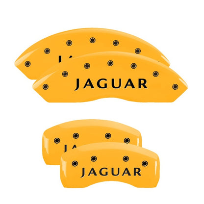 MGP 4 Caliper Covers Engraved Front & Rear Acura Yellow finish black ch MGP