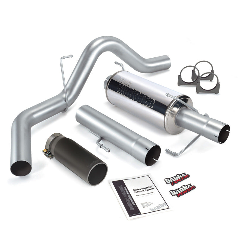 Banks Power 06-07 Dodge 325Hp Mega Cab Monster Exhaust System - SS Single Exhaust w/ Black Tip Banks Power