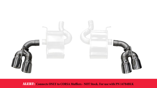 Corsa 16-17 Chevy Camaro SS 2.75in Inlet / 4in Outlet Polished Tip Kit (For Corsa Exhaust Only) CORSA Performance