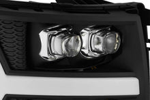 Load image into Gallery viewer, AlphaRex 07-13 Chevy 1500HD NOVA LED Proj Headlights Plank Style Matte Blk w/Activ Light/Seq Signal - eliteracefab.com