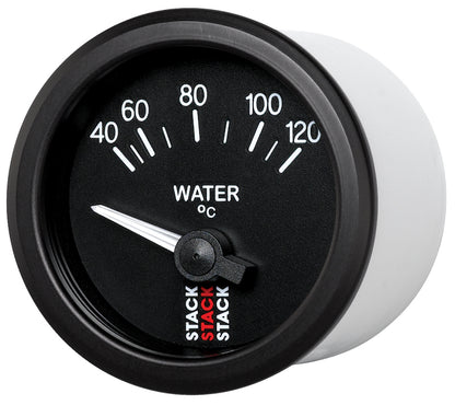 Autometer 52mm Stack Instruments 40-120 Degree C Electric Water Temperature Gauge - Black ST3207