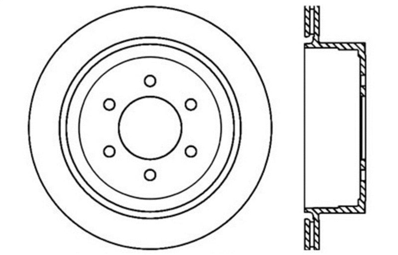 STOPTECH 04-09 FORD F150 / 06-08 LINCOLN MARK LT REAR LEFT SLOTTED & DRILLED ROTOR, 127.65102L - eliteracefab.com