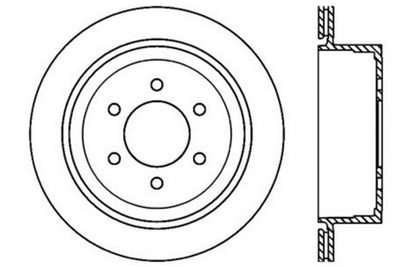 STOPTECH 04-09 FORD F150 / 06-08 LINCOLN MARK LT REAR RIGHT SLOTTED & DRILLED ROTOR, 127.65102R - eliteracefab.com