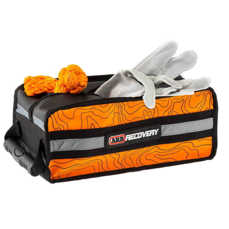 ARB Micro Recovery Bag Orange/Black Topographic Styling PVC Material - eliteracefab.com