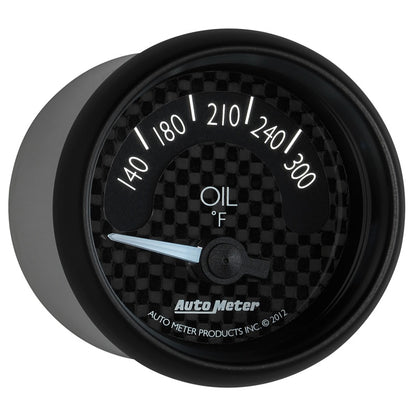 Autometer GT Series 52mm Short Sweep Electronic 140-300 Deg F Oil Temperature 8048