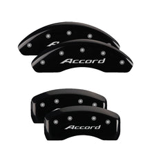 Load image into Gallery viewer, MGP 4 Caliper Covers Engraved Front Accord Engraved Rear Accord Black finish silver ch MGP