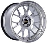 BBS LM-R 19x9.5 5x120 ET35 Diamond Silver Center Diamond Cut Lip Wheel -82mm PFS/Clip Required