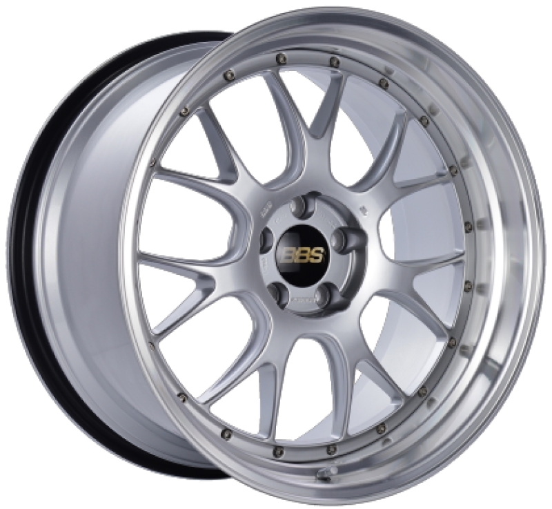 BBS LM-R 19x8.5 5x114.3 ET25 Diamond Silver Center Diamond Cut Lip Wheel - 82mm PFS Required BBS