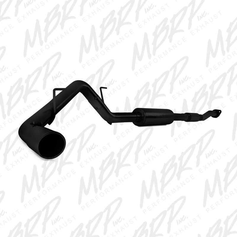 MBRP 11-14 Ford F150 3in Cat Back Single Side Exit Black Coated Exhaust System - eliteracefab.com