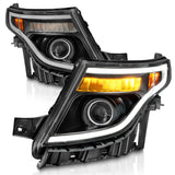 ANZO FORD EXPLORER 11-15 PROJECTOR PLANK STYLE HEADLIGHTS BLACK W/ LED SIGNAL (13-15 BASE, XLT, LIMITED) - 111575