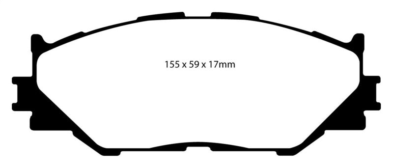 EBC 06-08 Lexus IS250 2.5 Redstuff Front Brake Pads - eliteracefab.com