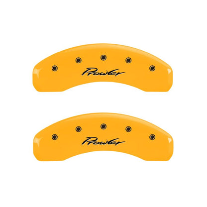 MGP 4 Caliper Covers Engraved Front & Rear 97-02 Chrysler Prowler Yellow Finish Black Prowler Logo MGP