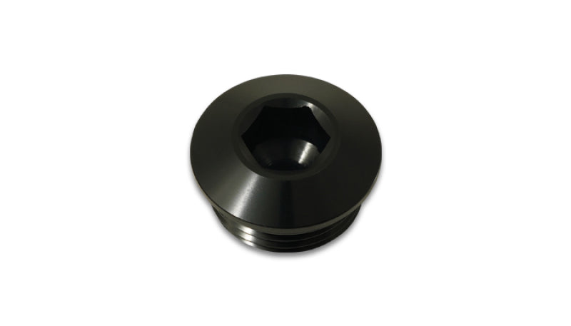 Vibrant Aluminum -16AN ORB Slimline Port Plug w/O-Ring - Anodized Black - eliteracefab.com