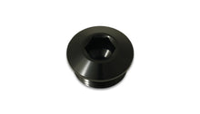 Load image into Gallery viewer, Vibrant Aluminum -8AN ORB Slimline Port Plug w/O-Ring - Anodized Black - eliteracefab.com