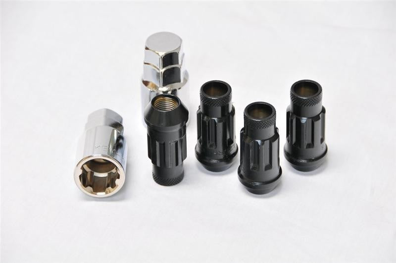 WHEEL MATE MUTEKI SR48 OPEN END LOCKING LUG NUT SET OF 4 – BLACK 12×1.50 48MM Wheel Mate