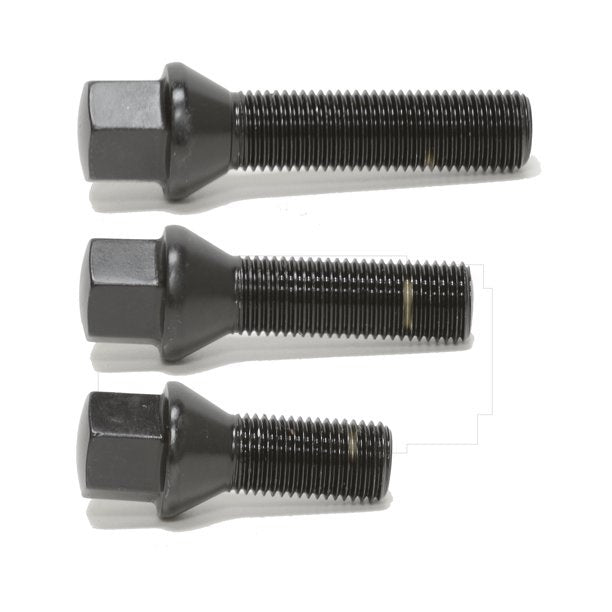WHEEL MATE MEVIUS LUG BOLT SET OF 20 – BLACK 14×1.50 40MM CONE 60 DEG TAP Wheel Mate