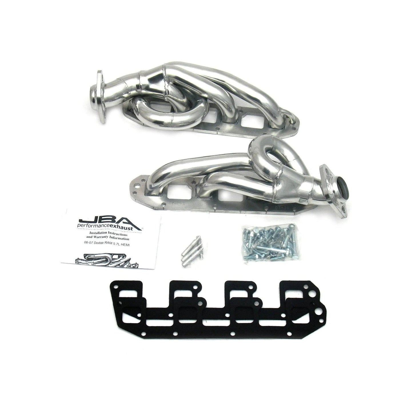 JBA 1961S-1JS | 03-08 DODGE RAM 5.7L HEMI 1-5/8IN PRIMARY SILVER CTD CAT4WARD HEADER; 2003-2008 - eliteracefab.com