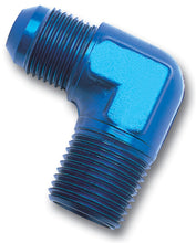 Load image into Gallery viewer, Russell Performance -6 AN to 1/4in NPT 90 Degree Flare to Pipe Adapter (Blue)