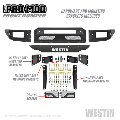 Westin 19-21 Ford Ranger Pro-Mod Front Bumper - Tex. Blk Westin