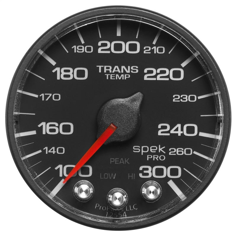 Autometer Spek-Pro 52.4mm 100-300 Deg F Digital Stepper Motor Trans Temp Gauge P342328