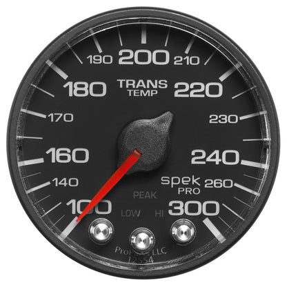 Autometer Spek-Pro 52.4mm 100-300 Deg F Digital Stepper Motor Trans Temp Gauge P342328