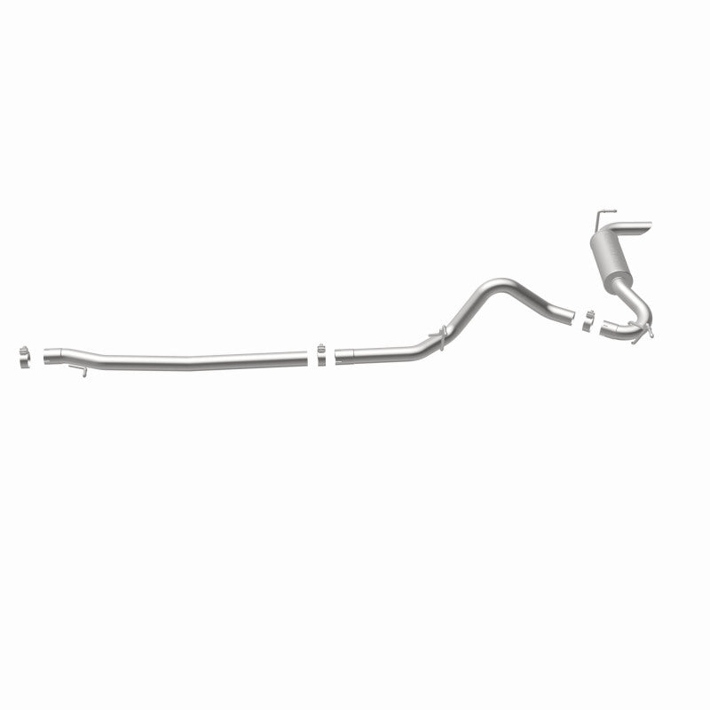 MagnaFlow 12-14 Jeep Wrangler 4dr Single Straight Rear P/S Exit Stainless C/B Performance Exhaust Magnaflow