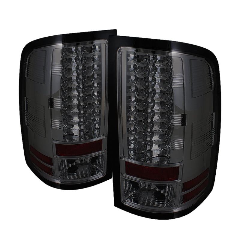 Spyder GMC Sierra 07-13 (Not fit 3500 Dually 4 Rear Wheels)LED Tail Lights Smoke ALT-YD-GS07-LED-SM - eliteracefab.com