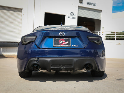 aFe Takeda Exhaust Axle-Back 13-15 Scion FRS / Subaru BRZ 304SS Blue Flame Dual Tips Exhaust - eliteracefab.com