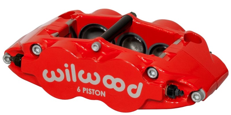 Wilwood Caliper-Narrow Superlite 6R-LH - Red 1.62/1.12/1.12in Pistons 1.10in Disc Wilwood