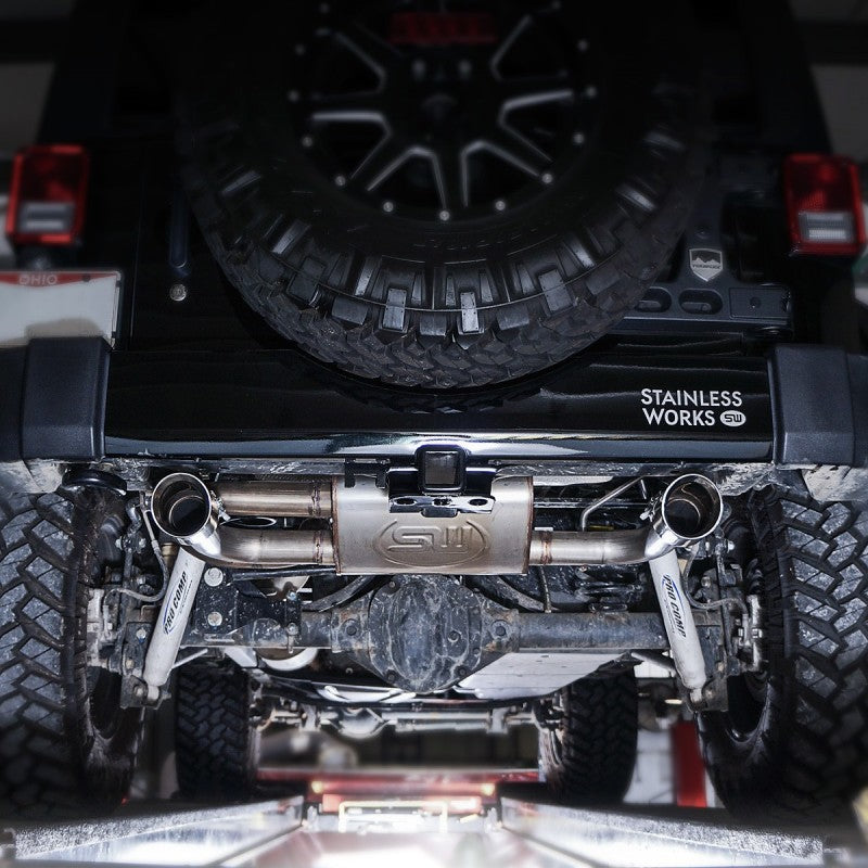 Stainless Works 2007-17 Jeep Wrangler Axleback Exhaust Stainless Works