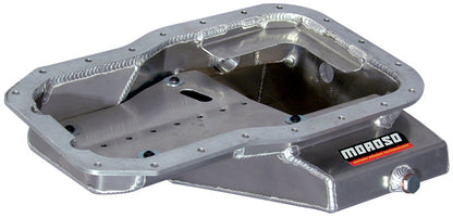 Moroso Toyota 3SGT 2.0L Turbo/5SFE Non Turbo Road Race Baffled Wet Sump 6.25qt 7-9/16in Alum Oil Pan.