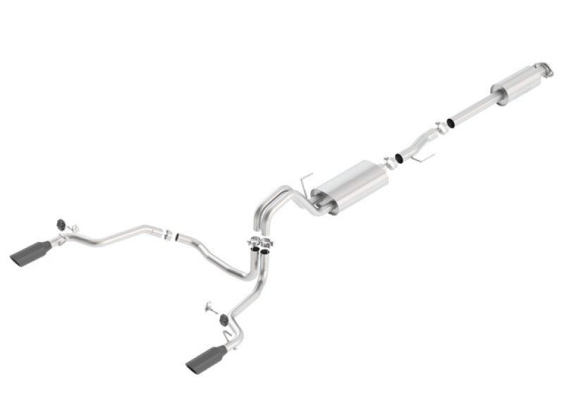 Borla 15-17 F-150 2.7/3.5L V6 EcoBoost / 5.0L V8 Black Chrome Cat-Back Touring Exhaust - eliteracefab.com