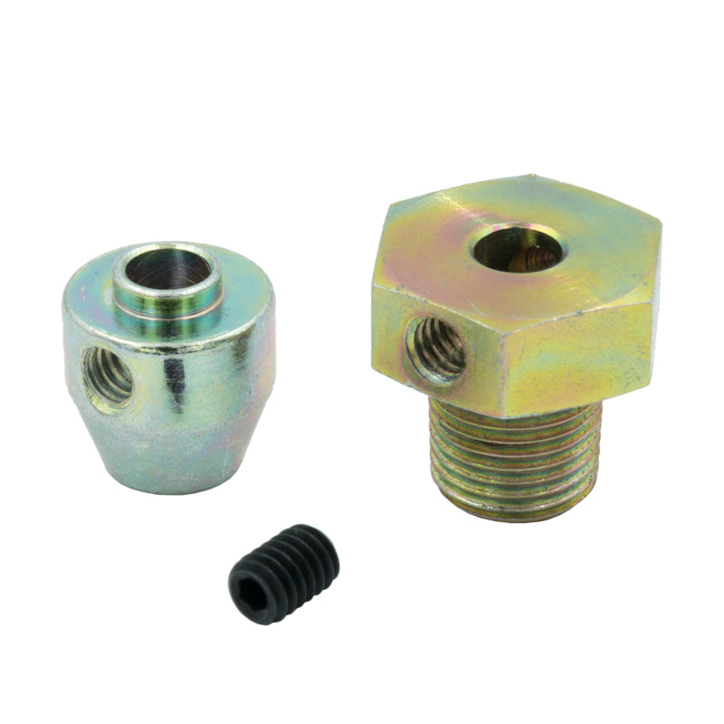Autometer Thermocouple Fitting Kit 1/8in NPT Male w/ Set Screw and Band Clamp 3256