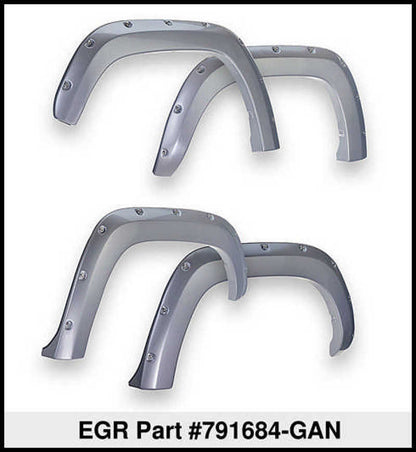 EGR 15+ GMC Sierra HD Bolt-On Look Color Match Fender Flares - Set - FF Switchblade Silver