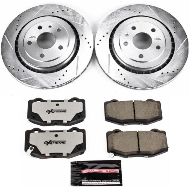 Power Stop 16-18 Cadillac ATS Rear Z26 Street Warrior Brake Kit - eliteracefab.com