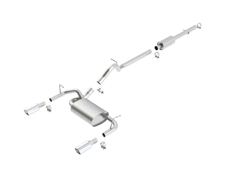 Borla 12-16 Jeep Wrangler JK 3.6L AT/MT 4Wheel 4dr Truck Single Split Rear Exit Catback Exhaust Borla