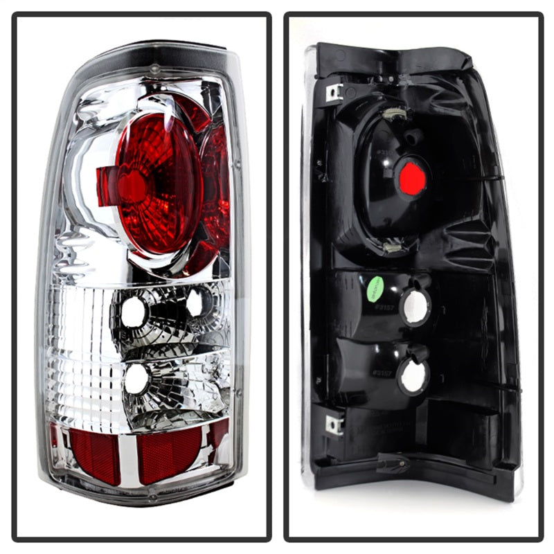 Spyder Chevy Silverado 1500/2500 99-02 (Not Stepside) Euro Style Tail Lights Chrm ALT-YD-CS99-C - eliteracefab.com