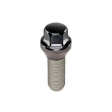 Chrome Black Seat Style Lug Bolt (M14 x 1.25 Thread Size) – Box of 50 Lug Bolts 17mm Hex / 27.5mm Shank Length (Box of 50)