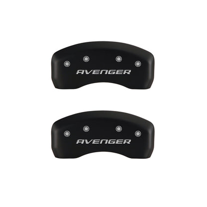 MGP 4 Caliper Covers Engraved Front & Rear With out stripes/Avenger Red finish silver ch MGP