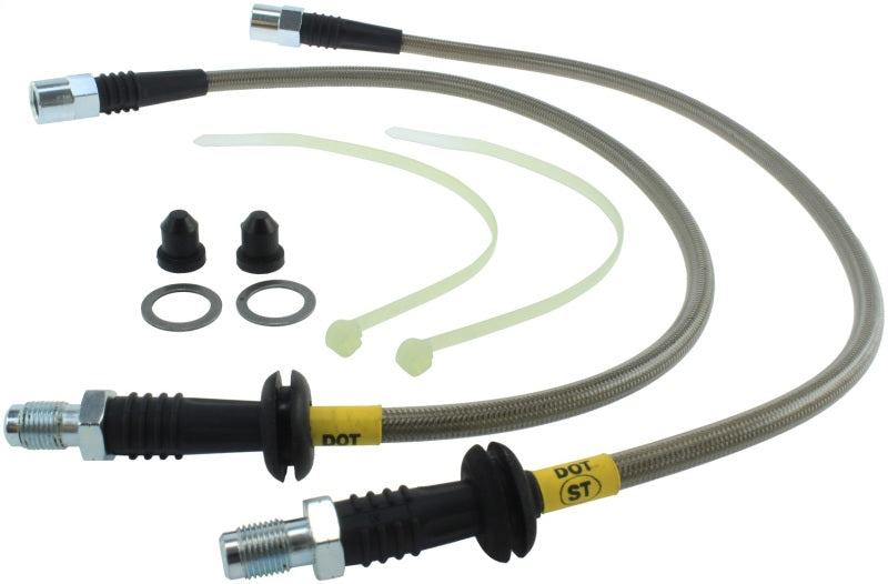 StopTech 96-02 BMW Z3 / 06-09 Z4 / 92-00 318i / 97-00 323 / 90-99 BMW 325/328 SS Front Brake Lines - eliteracefab.com