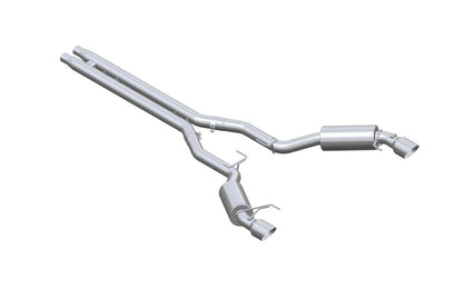 MBRP 15-17 Ford Mustang GT 5.0 3in Cat Back Dual Split Rear Race Version 4.5in Tips - Aluminized - eliteracefab.com