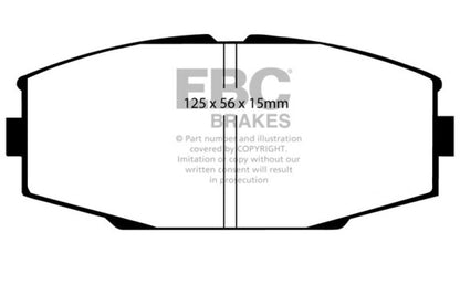 EBC 86-92 Toyota Supra 2.8 Yellowstuff Front Brake Pads - eliteracefab.com