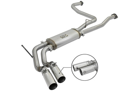 aFe POWER Rebel Series 2-1/2in 409 SS Cat Back Exhaust w/ Polished Tips 16-17 Nissan Titan V8 5.6L aFe