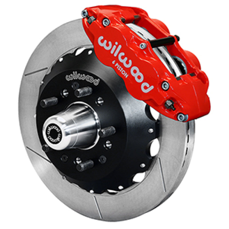 Wilwood 55-57 Chevy Bel Air Superlite 6R Kit, 5 x 4.50in/4.75in Hub - 12.88in Slotted - Red Wilwood