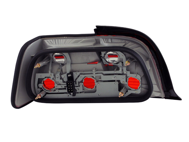 ANZO USA Bmw 3 Series E36 2dr Taillights Red/Clear; 1992-1998 - eliteracefab.com