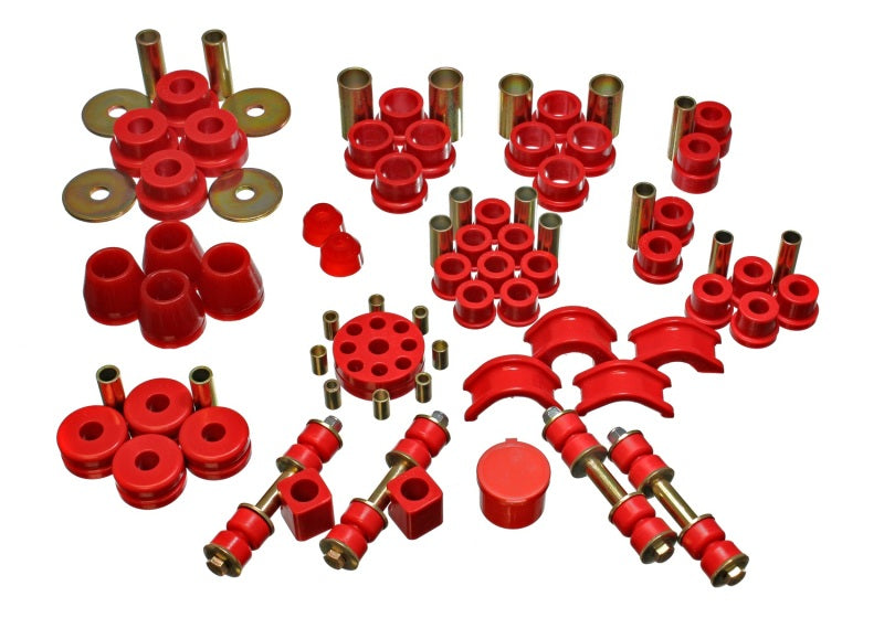 Energy Suspension 74-78 Nissan 260Z/280Z Red Hyper-Flex Master Bushing Set - eliteracefab.com